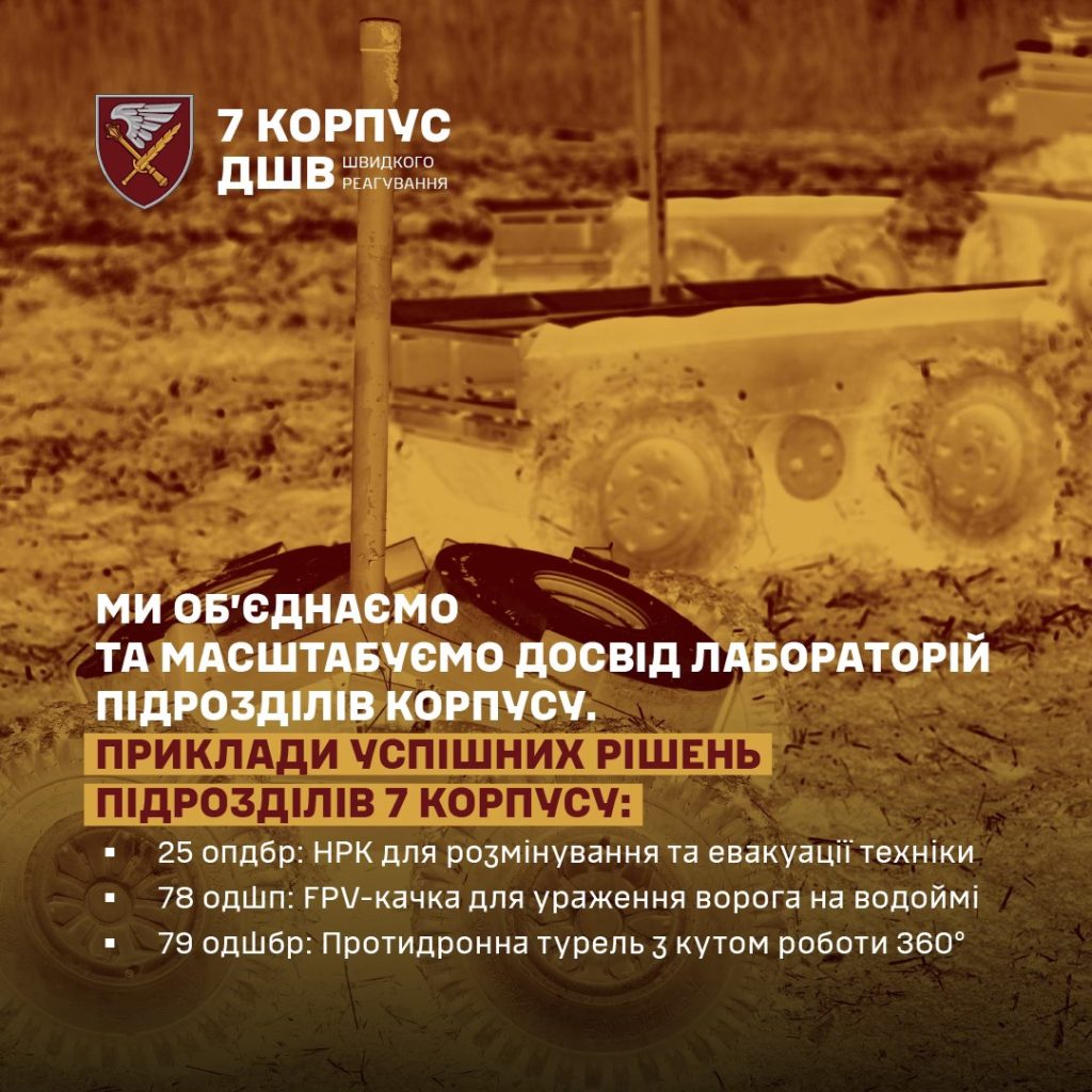 R&D центр 7 корпусу ШР ДШВ з розробки технологій