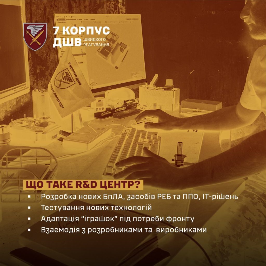 R&D центр 7 корпусу ШР ДШВ з розробки технологій